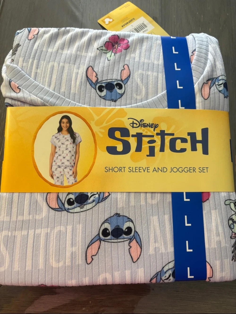Disney Stitch Pajama Set - Light Blue with Pink Accents - Picture 2 of 3